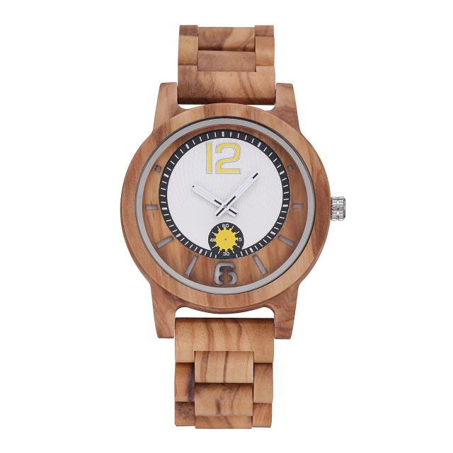 Hot sale personality colorful Quartz watch luminous wooden watch