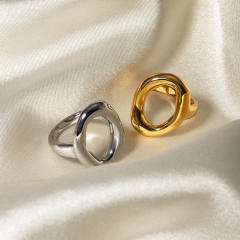 18KG chunky circle stainless steel finger rings