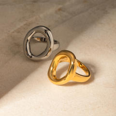 18KG chunky circle stainless steel finger rings