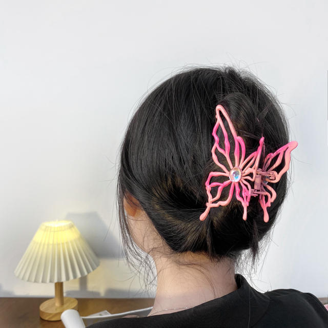 Y2K hollow out butterfly unique hair claw clips