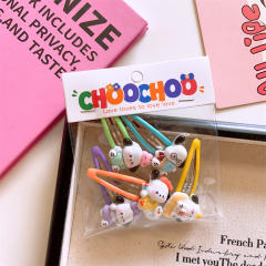 5pcs mini cartoon animal cute snap hair clips set for kids