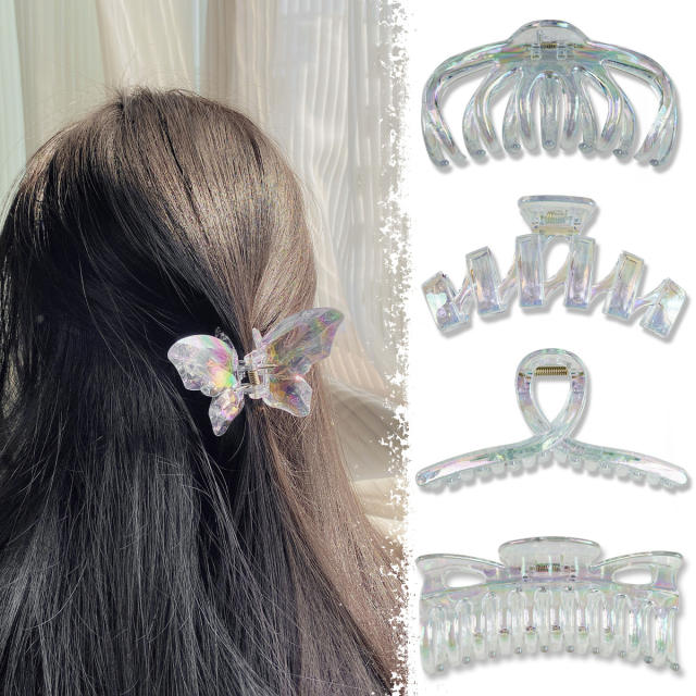 Hot sale AB color large size hair claw clips collection for women