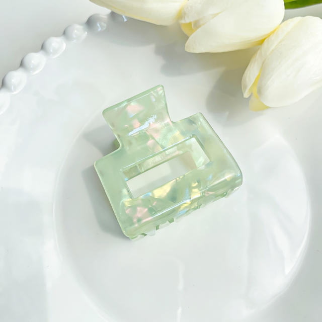 5CM summer gorgeous color hollow square hair claw clips