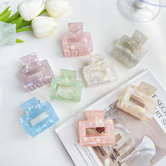 5CM summer gorgeous color hollow square hair claw clips