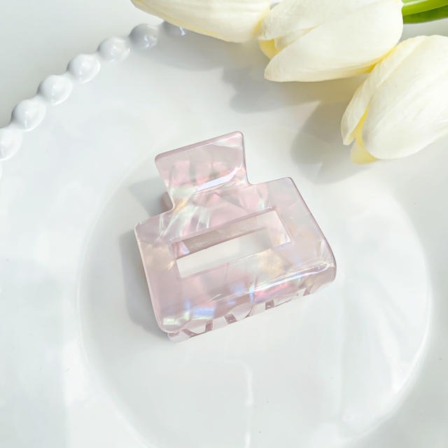 5CM summer gorgeous color hollow square hair claw clips