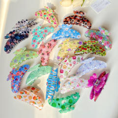 11CM large size spring summer colorful butterfly hair claw clips