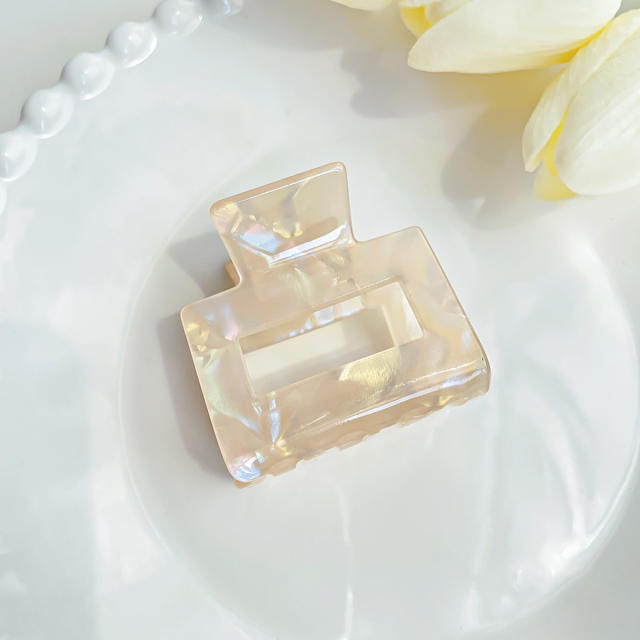 5CM summer gorgeous color hollow square hair claw clips