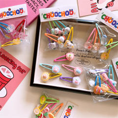 5pcs mini cartoon animal cute snap hair clips set for kids