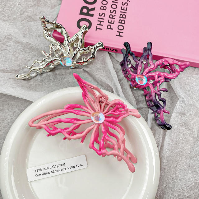 Y2K hollow out butterfly unique hair claw clips