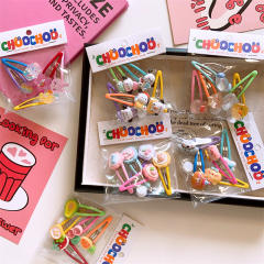 5pcs mini cartoon animal cute snap hair clips set for kids