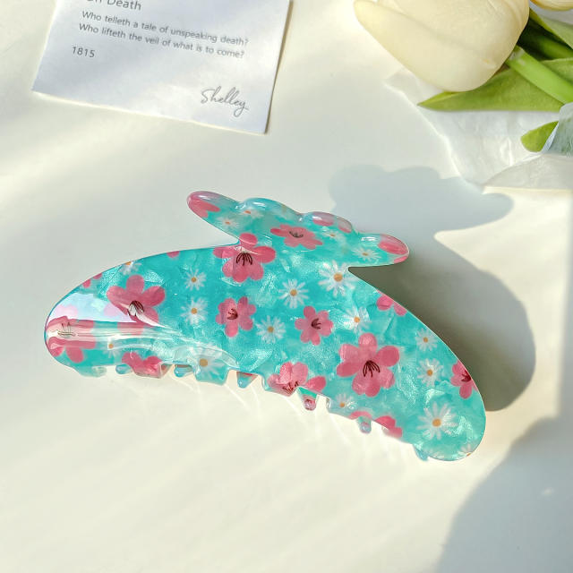 11CM large size spring summer colorful butterfly hair claw clips