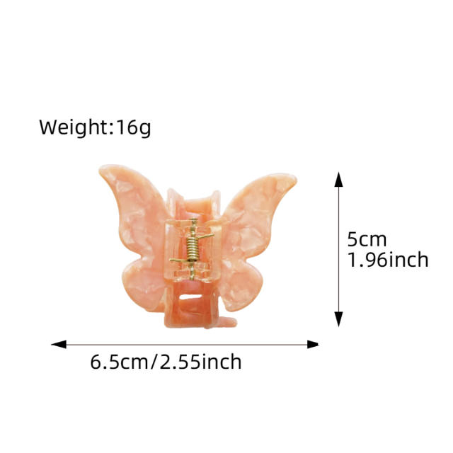 5.5CM super pretty hot sale butterfly samll hair claw clips