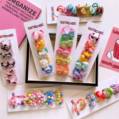 5 pair cute cartoon colorlful hair ties for kids