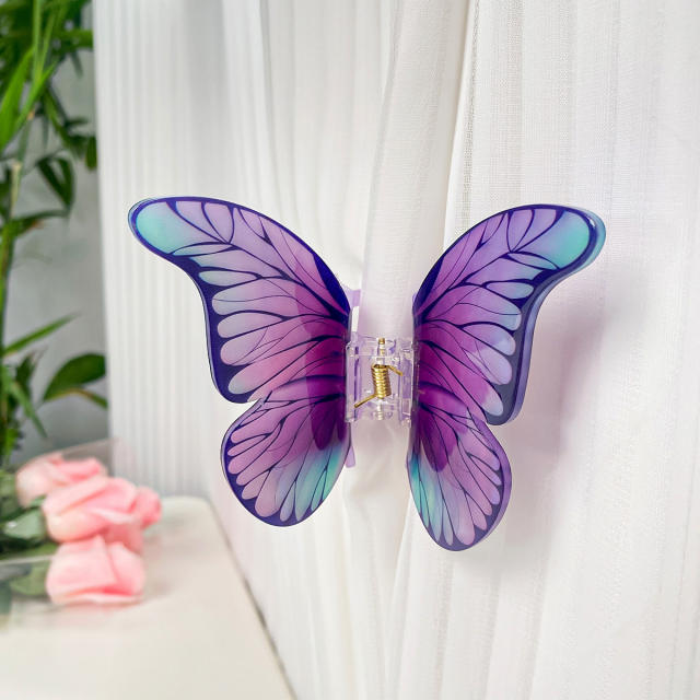10.6CM large size Simulated butterfly hair claw clips for women