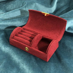 Cute portable velvet jewelry box travel jewelry box