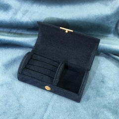 Cute portable velvet jewelry box travel jewelry box