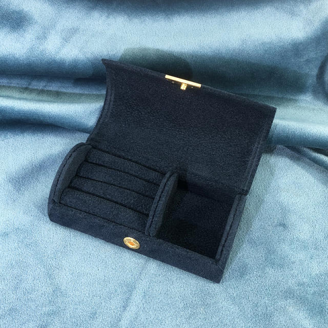 Cute portable velvet jewelry box travel jewelry box