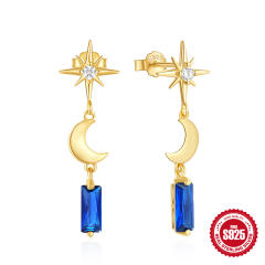 925 sterlings ilver romantic colorful cubic zircon earrings