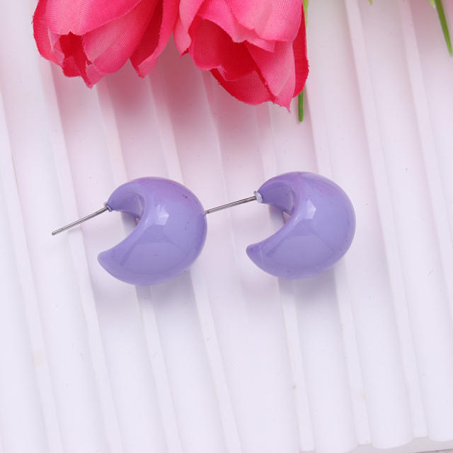 Summer candy color chunky acrylic earrings