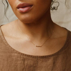 925 sterling silver mam letter dainty necklace