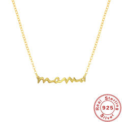 925 sterling silver mam letter dainty necklace
