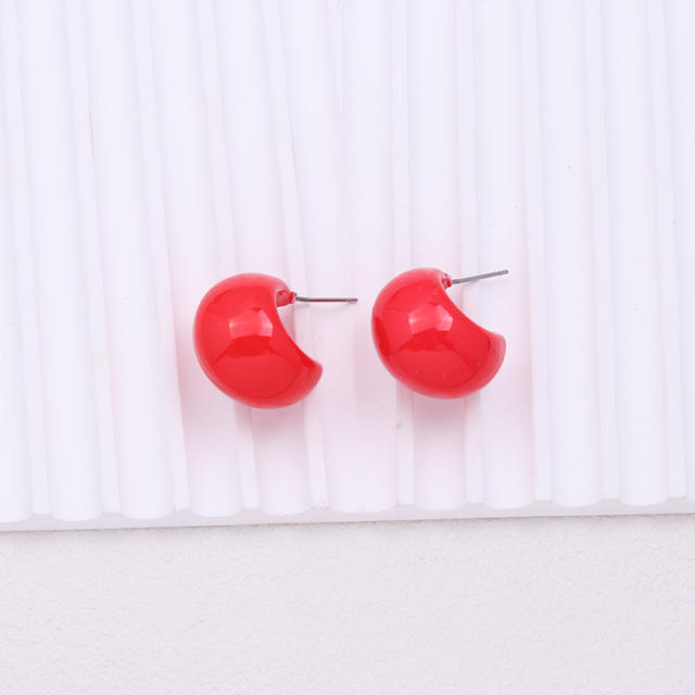 Summer candy color chunky acrylic earrings