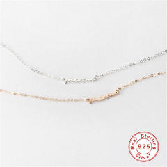 925 sterling silver mam letter dainty necklace