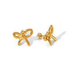 18KG sweet bow pearl flower stainless steel necklace collection