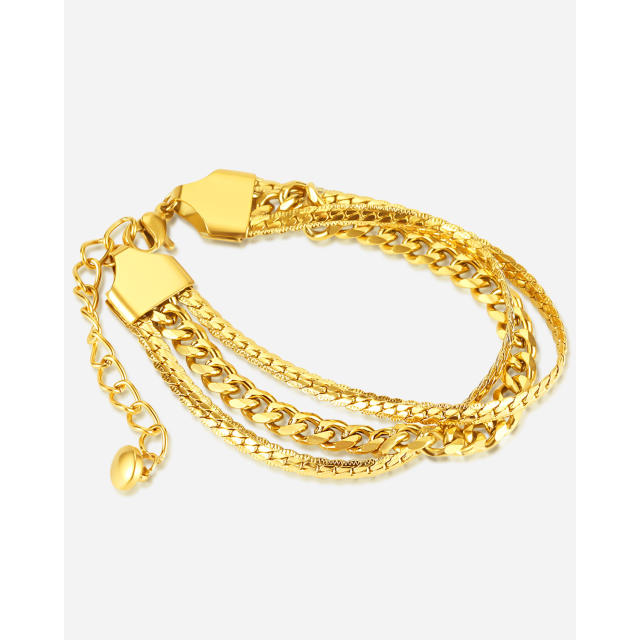 Pop stainless steel chain bracelet