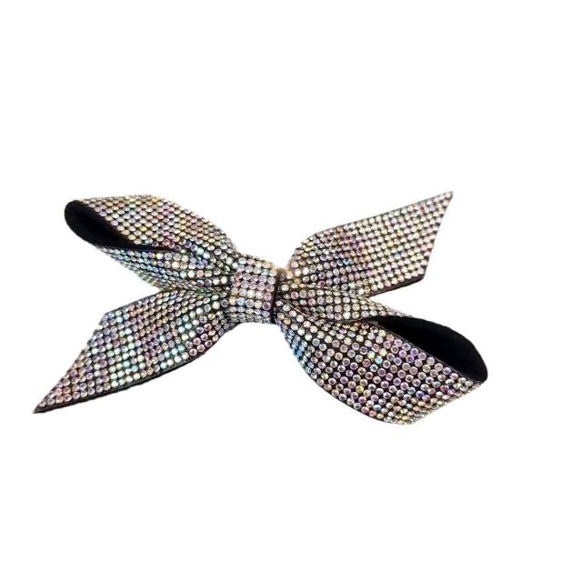 Super shiny full diamond bow french barrette hair clips