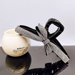 Elegant full diamond bow large size hair claw clips
