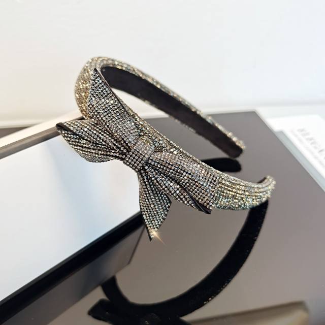 Luxury super shiny diamond bow headband