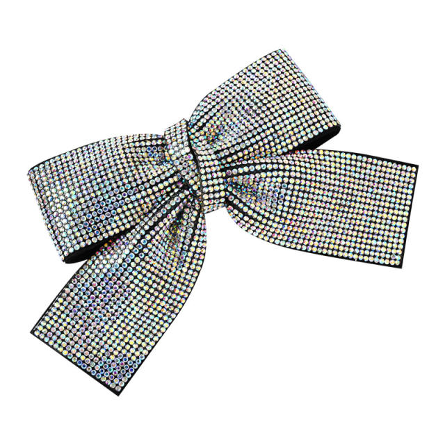 Luxury full diamond bow french barrette hair clips
