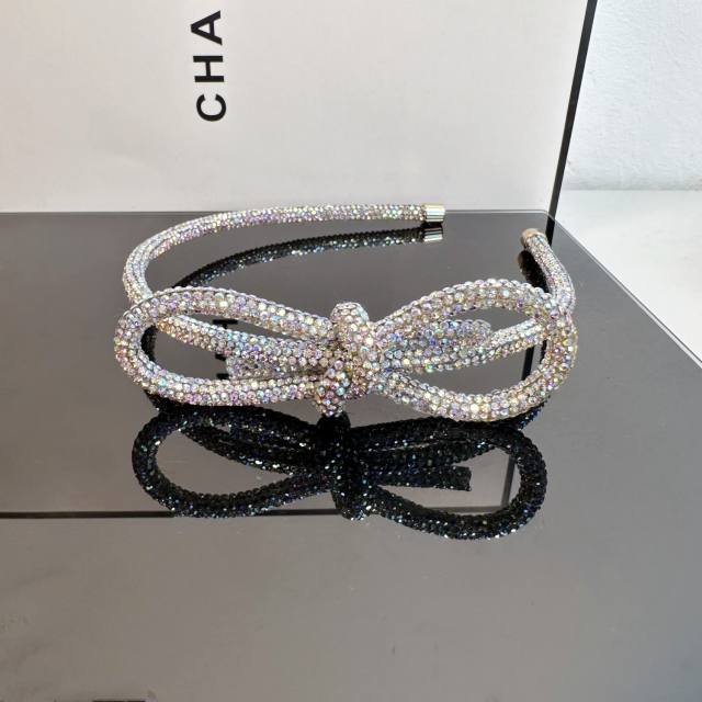 Spring summer design full diamond cute bow headband