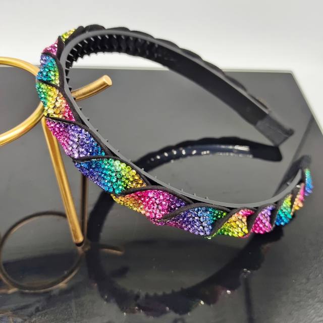 Korean fashion full diamond colorful headband