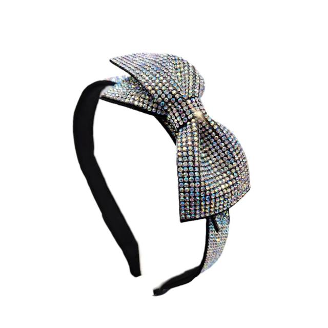 Delicate diamond bow prom party headband