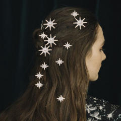 4pcs set diamond star women hair clips bobby pins set