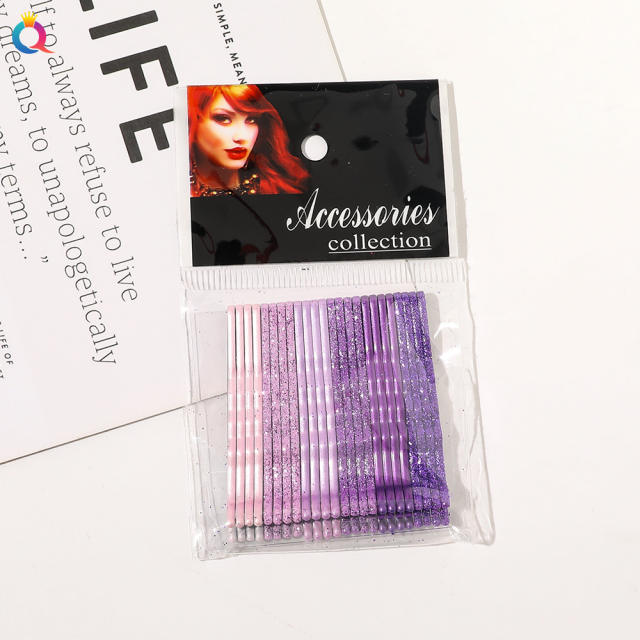 Korean fashion spring candy color gliter bobby pins set