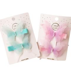 Springs pretty butterfly duckbill hair clips for kids