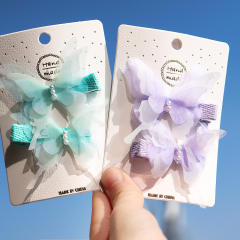 Springs pretty butterfly duckbill hair clips for kids