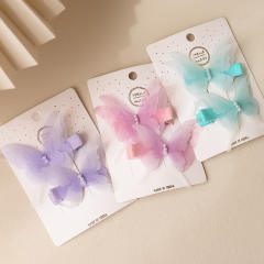 Springs pretty butterfly duckbill hair clips for kids