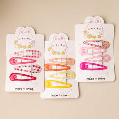 Sweet cute rabbit snap hair clips set for kids