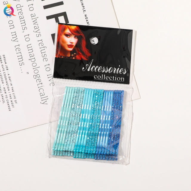 Korean fashion spring candy color gliter bobby pins set
