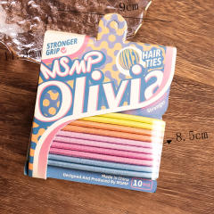Concise high elastic candy color hair ties set