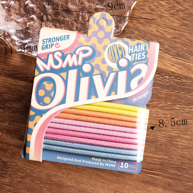 Concise high elastic candy color hair ties set