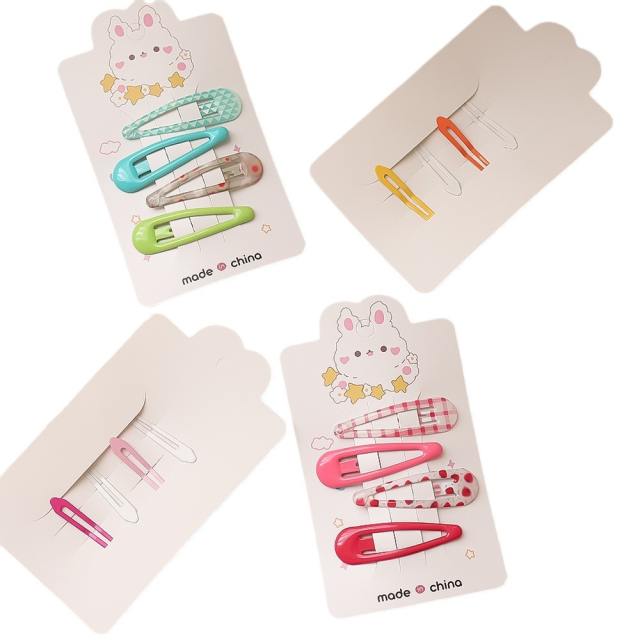 Sweet cute rabbit snap hair clips set for kids