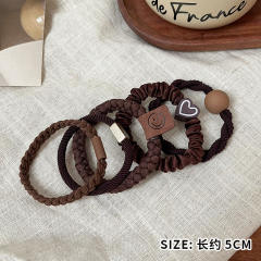 15PCS set colorful high elastic hair ties set for kids