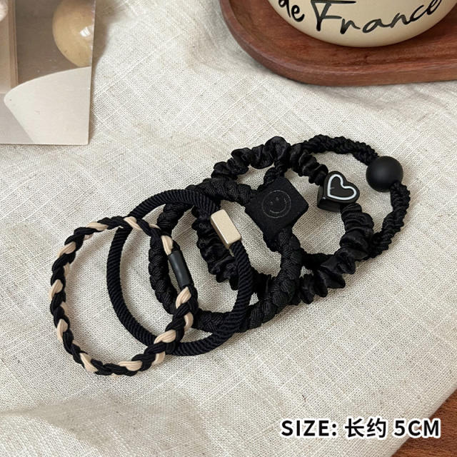 15PCS set colorful high elastic hair ties set for kids