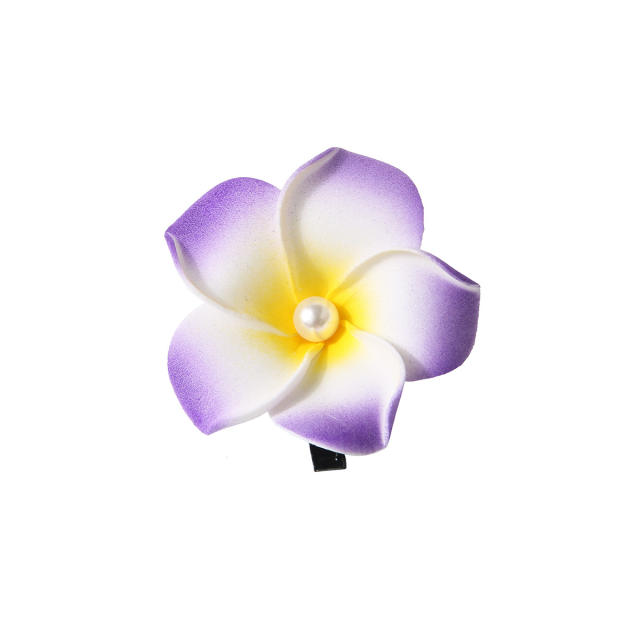 Popular beach holiday plumeria flower duckbill hair clips collection