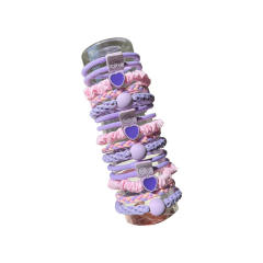 15PCS set colorful high elastic hair ties set for kids